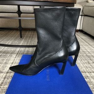 Stuart Weitzman Rapture 75 Leather Bootie